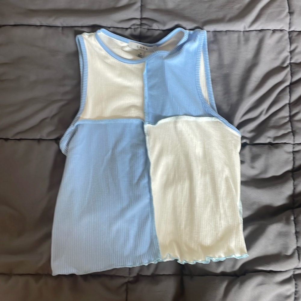 Tank top blue and white